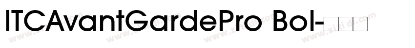 ITCAvantGardePro Bol字体转换